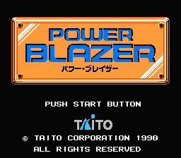Power Blazer — Title screen